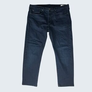 Rag N Bone Men's 38x26 Shortened Fit 2 Slim Dark Blue Jeans